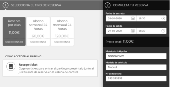 reserva tu parking online